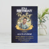 Elegant Homme 34e anniversaire invitations Chic (Debout devant)