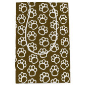 Elegant Hond huisdier poten bruin Medium Cadeauzakje (Voorkant)
