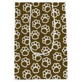 Elegant Hond huisdier poten bruin Medium Cadeauzakje (Achterkant)