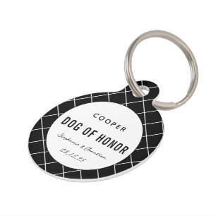 Elegant Hondenhond Schattige Gepersonaliseerde Hon Huisdierpenning