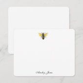 Elegant honingbijentekens bedankkaart (Voorkant / Achterkant)