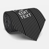 Elegant HOP CALM AND Jouw tekst on Black Stripes Stropdas (Opgerold)