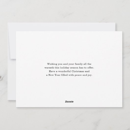 Elegant Hope Love Hugs Berries Back Photo White Feestdagenkaart (Achterkant)