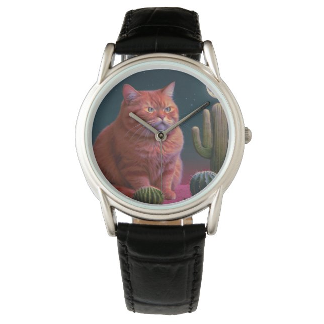Elegant horloge voor kattenliefhebber (Voorkant)