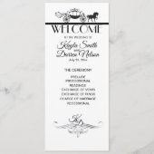 Elegant Horse and Buggy Wedding Party Programma (Voorkant)