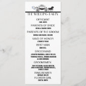Elegant Horse and Buggy Wedding Party Programma (Achterkant)