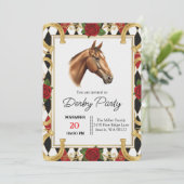 Elegant Horse Derby Party Invitation (Debout devant)