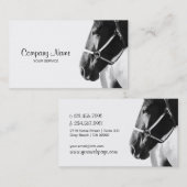 Elegant Horse Head White Visitekaartje (Voorkant / Achterkant)