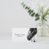 Elegant Horse Head White Visitekaartje (Staand voorkant)