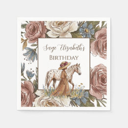 Elegant Horse Lover Birthday  Servet