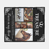 Elegant Horse Memorial Foto Collage Fleece Deken (Voorkant (Horizontaal))