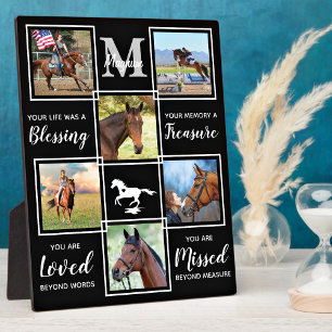 Elegant Horse Memorial Specialized Photo Collage Fotoplaat