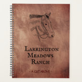 Elegant Horse Ranch Business Personalized Planner (Voorkant)