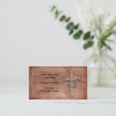 Elegant Horse Ranch Western Cross Logo QR Code Visitekaartje (Staand voorkant)