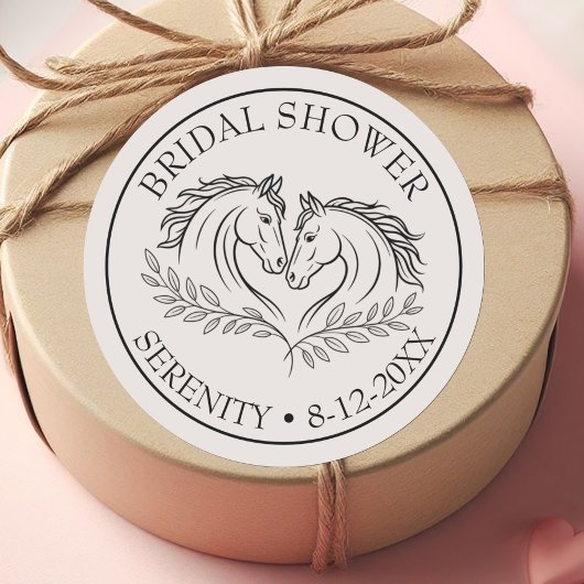 Elegant Horse Rustic Country Elegant Vrijgezellenf Ronde Sticker