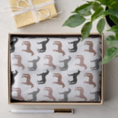 Elegant Horses Brown, Black and Grey Pattern Tissuepapier (Geschenk)