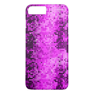 Elegant Hot Pink DiscoBall Glitter & Sparkles iPhone 8 Plus / 7 Plus Hoesje