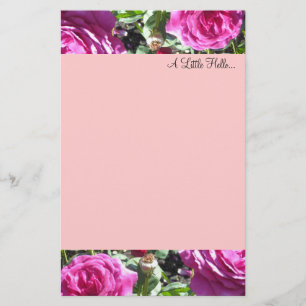 Elegant Hot Pink Rozen Briefpapier