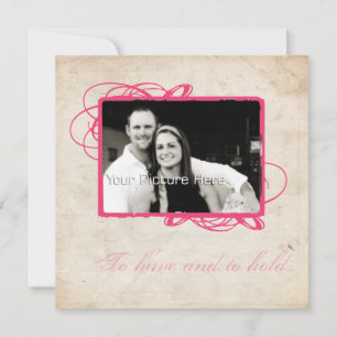 Elegant Hot Pink Weddenschap Kaart