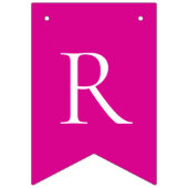 Elegant Hot Pink White kerst Vlaggetjes (Derde vlag)