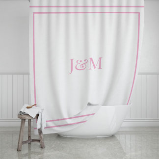 Elegant Hotel Chic Stijlvol Monogram Ampersand Douchegordijn
