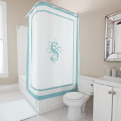 Elegant Hotel Chic Stylish Monogram Douchegordijn (In situ)