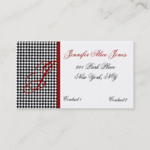 Elegant Hounds Tooth Pattern Visitekaartje