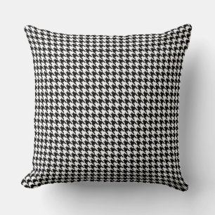 Elegant Houndstooth Zwart & Wit Sierkussen
