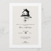 Elegant Housewarming Invitation - Hand Drawn House (Devant)