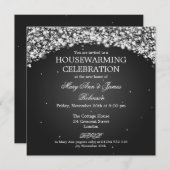 Elegant Housewarming Party Sparking Arch Black Kaart (Voorkant / Achterkant)