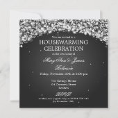 Elegant Housewarming Party Sparking Arch Black Kaart (Voorkant)