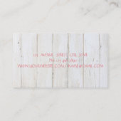 Elegant houtextuur, lips visitekaartje (Achterkant)