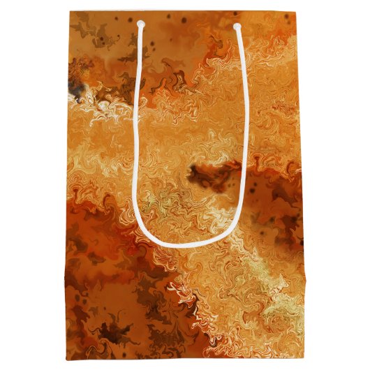 Elegant Houtnerf-Faux Bois Medium Cadeauzakje (Achterkant)