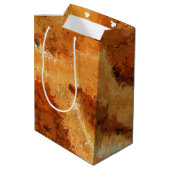 Elegant Houtnerf-Faux Bois Medium Cadeauzakje (Achterkant Gekanteld)