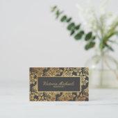Elegant houtskool en gouden Visitekaartjes (Staand voorkant)