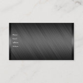 Elegant Houtskool Grijs Zwart Visitekaartje (Achterkant)
