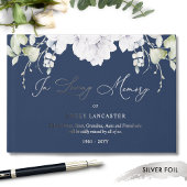 Élégant huile dans la mémoire d'amour Blanc Floral