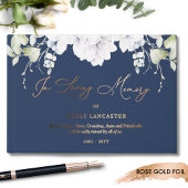 Élégant huile dans la mémoire d'amour Blanc Floral