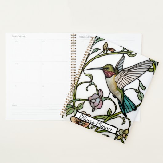 Elegant hummingbird artwork botanical boho chic (Devant avec enveloppe)