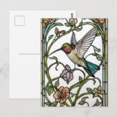Elegant hummingbird artwork botanical boho chic briefkaart (Voorkant / Achterkant)