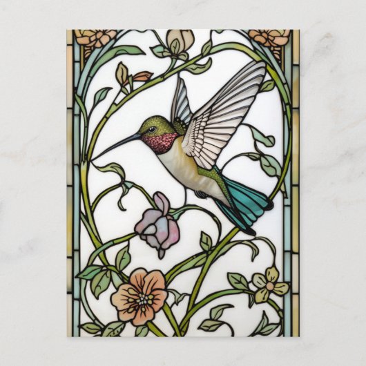 Elegant hummingbird artwork botanical boho chic briefkaart (Voorkant)
