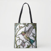Elegant hummingbird artwork botanical boho chic draagtas (Voorkant)