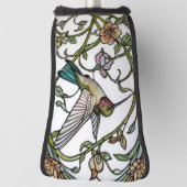 Elegant hummingbird artwork botanical boho chic golfheadcover (Draai 90)