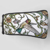 Elegant hummingbird artwork botanical boho chic golfheadcover (Voorkant)