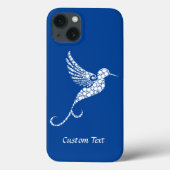 Elegant Hummingbird White over blauw design Case-Mate iPhone Case (Achterkant)