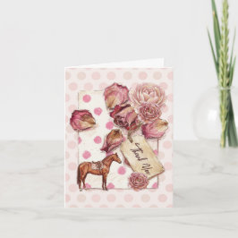 Elegant Hunter's Equestrian Birthday  Bedankkaart