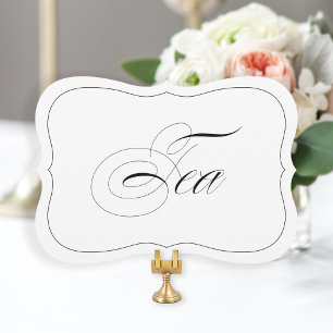 Elegant huwelijksbar-teken Thee Die-cut rand Kaart