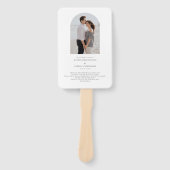 Elegant huwelijksceremonie programma Foto Handwaaier (Voorkant)