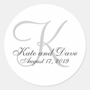 Elegant Huwelijksgunst Ronde Sticker