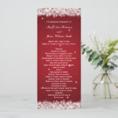 Elegant Huwelijksprogramma Feest Glans Rood Programma (Staand voorkant)